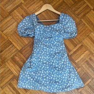 Altar'd State Blue and White Floral Dress